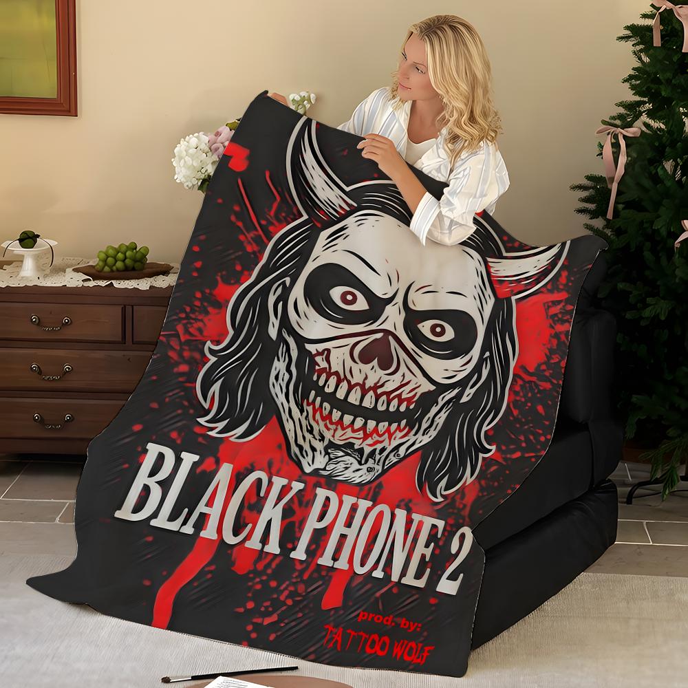 Movie T-The B-Black P-Phone Throw Flannel Blanket, Soft Warm, Durable & Washable Cute Cool