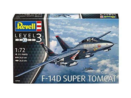 Revell 1/72 scale US Air Force F-14D Super Tomcat fighter plastic model kit 03960