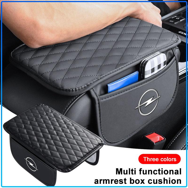 For Opel Astra H G Corsa Insignia Astra Antara Meriva Zafira Interior 1Pc Leather Auto Consoles Car Armrest Cushion with Storage Car Styling