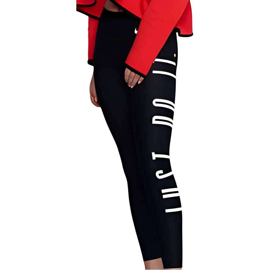 Nike Solid Color Letter Print Elastic Tight Sports Pants Women bottoms Black CJ5778-010