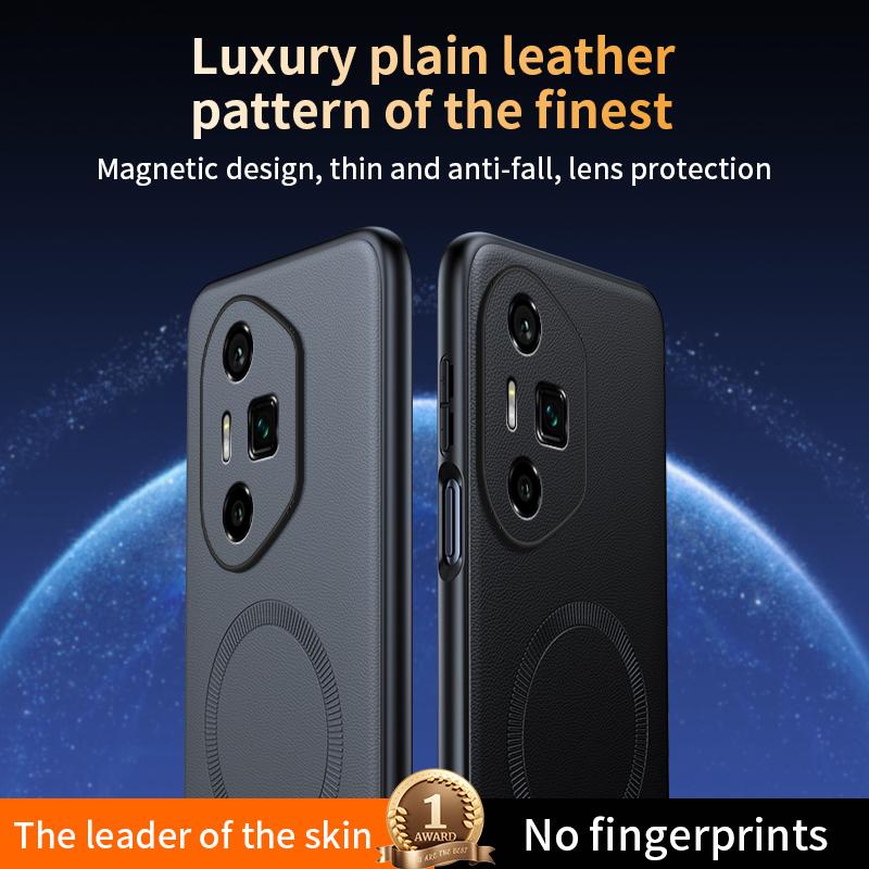 For Honor 300 Ultra Case Magnetic Leather Shield Cover For Honor 300 Ultra High Quality Anti-Fingerprint Non-Slip PC+TPU
