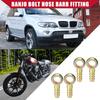 Hihaha Ball Head Oil Pipe Fittings/Fuel Pipe Joint Adapter for Car Motorcycle / 14mm Inner Diameter 12mm Outer Diameter/Bronze Color, Set of 4