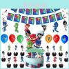 PJ Masks Mottoparty Zubehör mit fröhlicher Dekoration und festlichem Geschirr