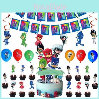 Pj Masks Theme Birthday Party Supplies With Cheerful Decor And Festive Tableware