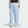 Adidas SS25 Banana Knit Joggers Simple Loose Striped Versatile Casual Pants Women Bottoms Blue KE5893