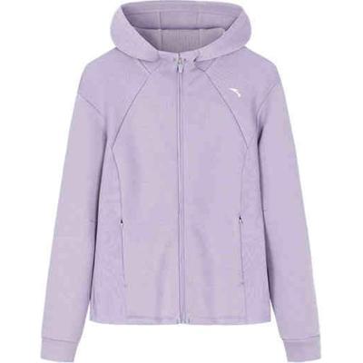 Womens Training Series Zip-Up Hoodie With Raglan Long Sleeves Women Tops Purple 162357702-1