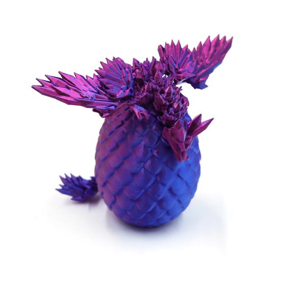 Yousheng 3D Printed Dragon Egg Figurine Movable Joints Flying Dragon Figure Fidget Toy Dragon Egg with Articulated Dragon Inside Decoration Ornament