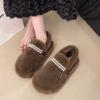 Fashionable High Quality and Warm Furry Slippers Women's Winter Outdoor Wear 2025 New Style Winter Fleece Cotton Shoes