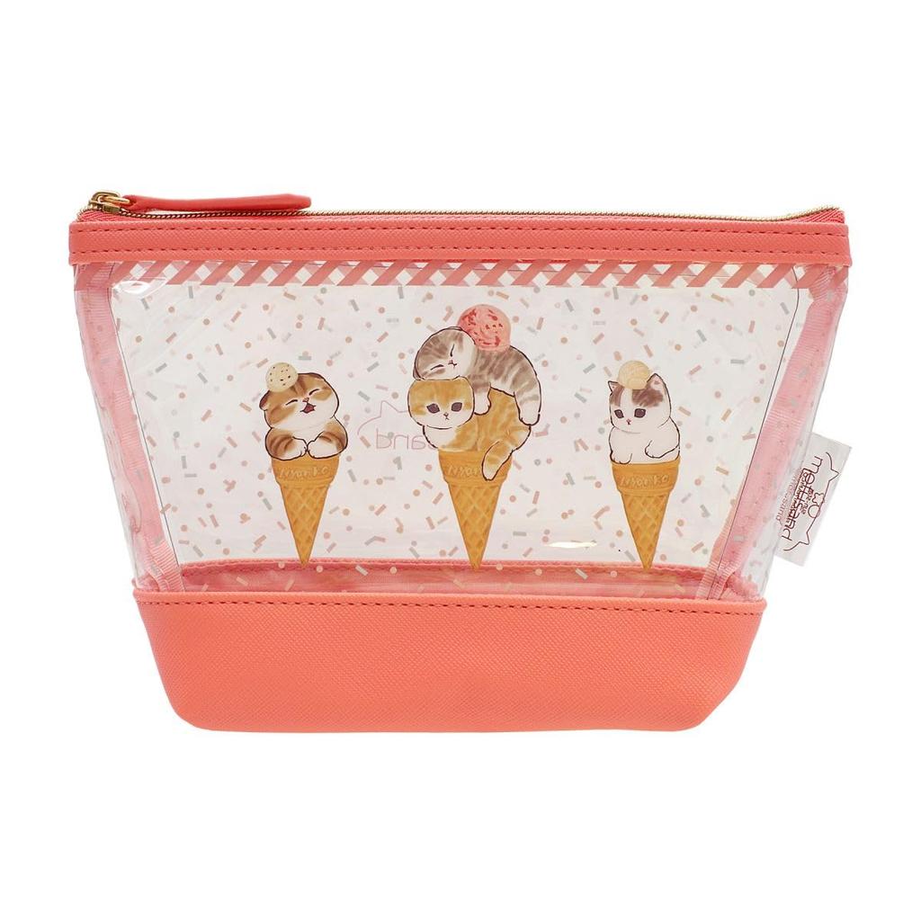 Stationery Mofusand Clear Ice S2321637 Sun-Star Pouch, Boat-Shaped Cream,