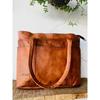 Women's Genuine Reliable Goat Leather Tote Shopping Handmade Bag