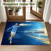 Crystal Velvet Square Rug Custom NameErling Haaland Pattern Non Slip Home Floor Decor Rug