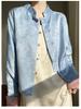 Women's Retro Satin Mandarin Collar Cardigan - Loose Fit, Light National Style Tang Jacket