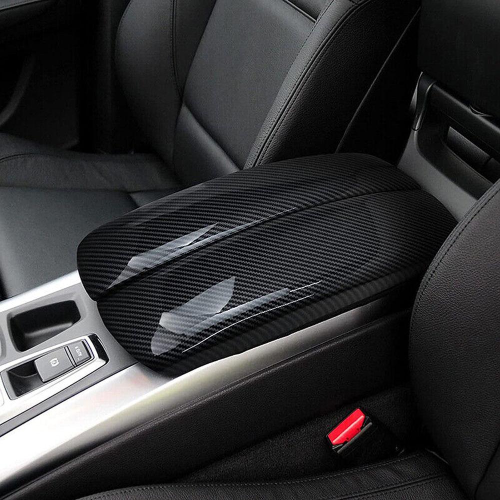 1pc Armrest Box Cover 2007-2013 ABS Brand New Carbon Fiber Style