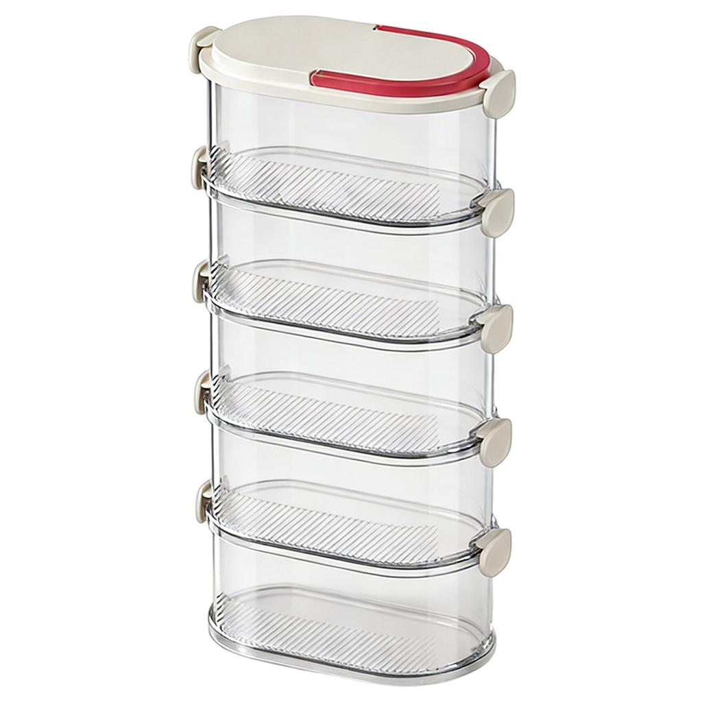 Mehrschichtiger versiegelter Organizer, Stapelbare Aufbewahrungsbox, Mehrschichtiger versiegelter Lebensmittel-Organizer, Reisebehälter und Camping-Set