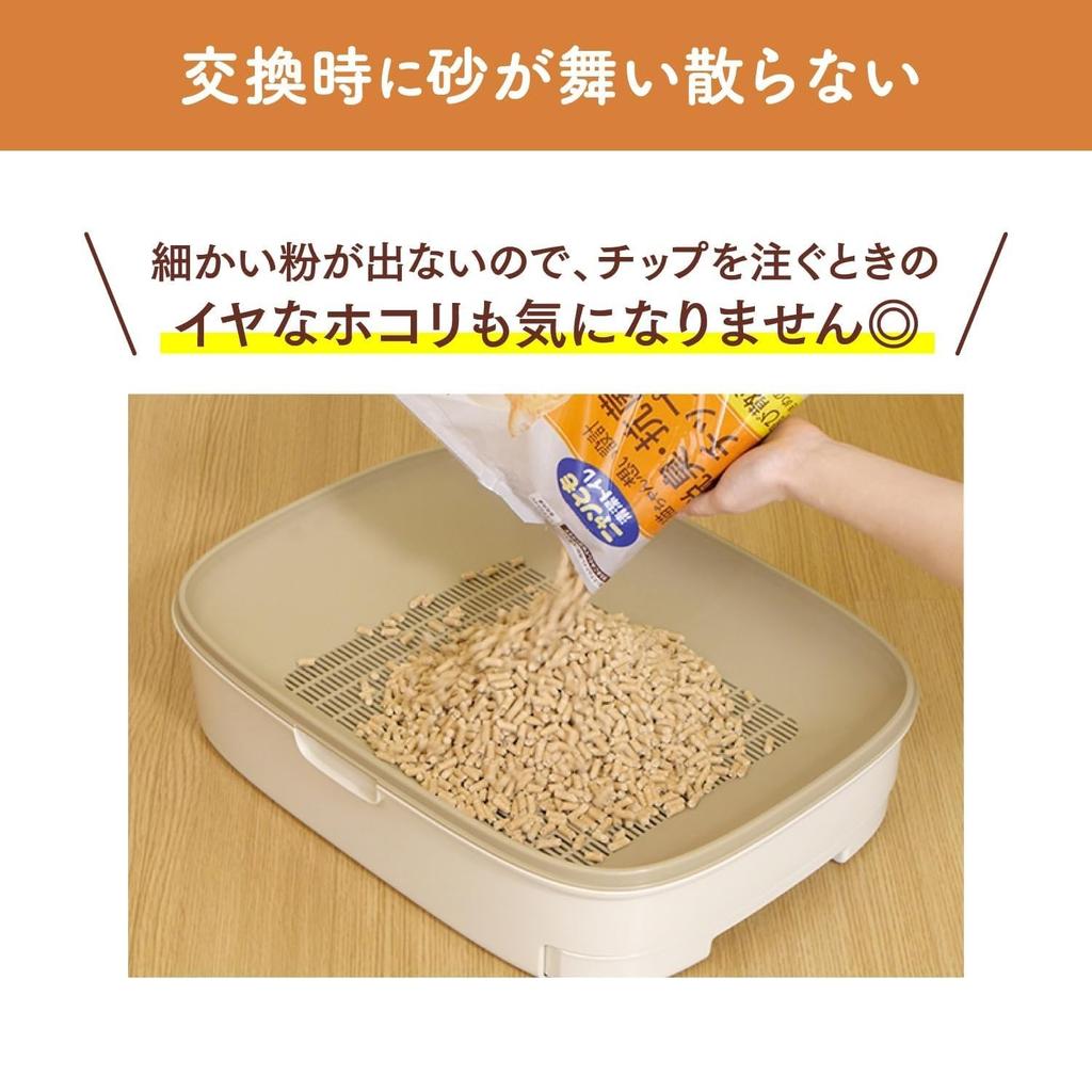 Nyantomo Clean Toilet Cat Litter Powerful Deodorizing and Antibacterial Large System Toilet for Odor Removal [Natural Material, Deodorization] Chips,