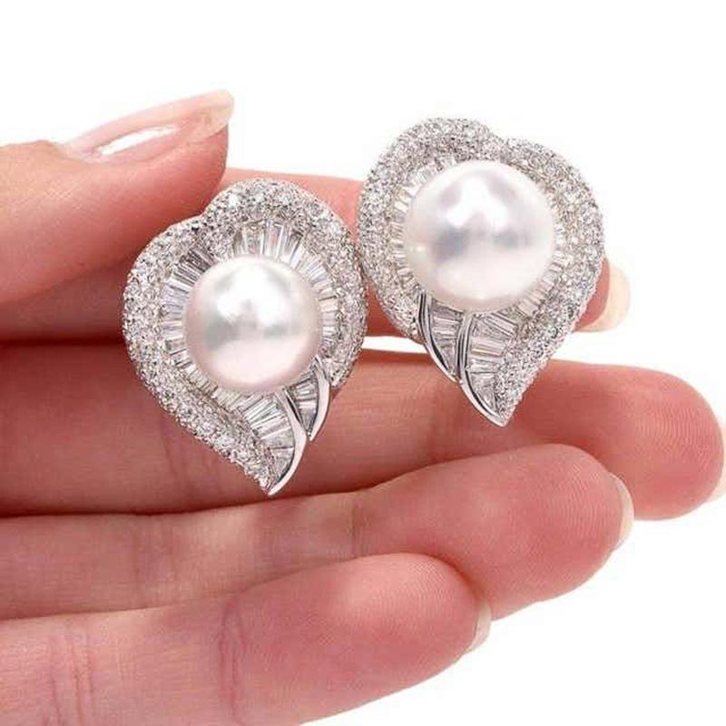Xiaomi Huitan Fancy Imitation Pearl Women Stud Earrings with Brilliant CZ Stylish Wedding Elegant Accessories for Lady Trendy Jewelry