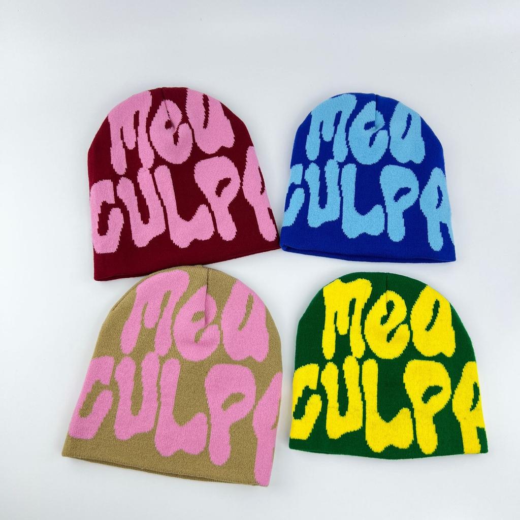 New Fashion Knitted Hat Men's and Women's Street Hip Hop Alphabet Wool Hat Cold Hat Baotou Ins Tide