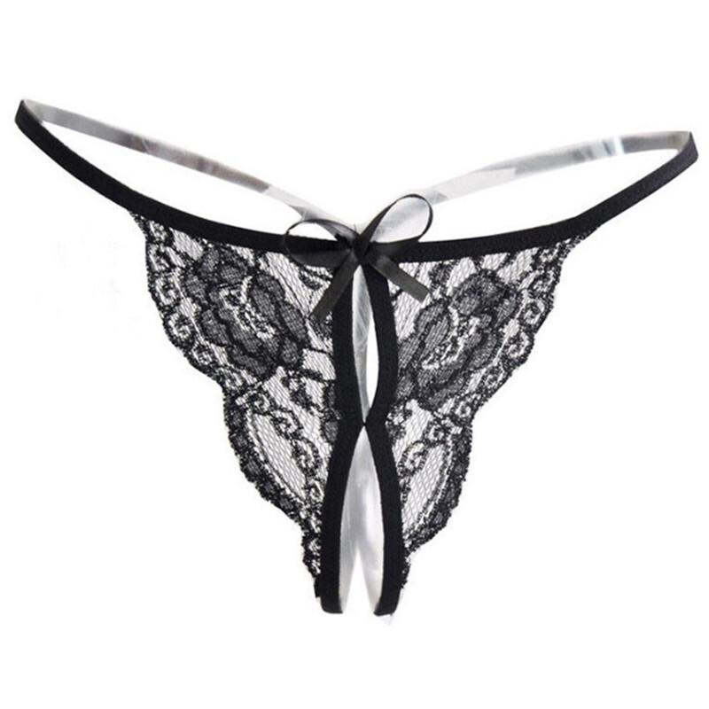 Seductive Lace Crotchless Thong Underwear