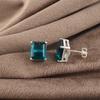 Apatite Gemstone 925 Sterling Silver Jewelry Handmade Earrings 0.4" For Wedding EE-179-16
