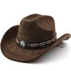 National style suede one-word cowboy top hat French vacation knight cowboy British hat elegant travel outdoor hat