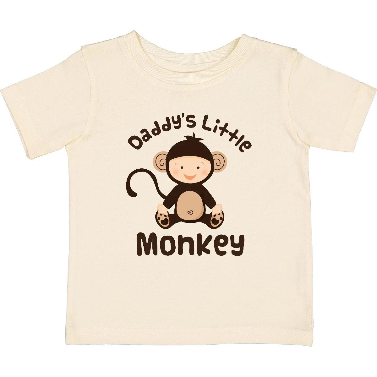 Inktastic Daddys Little Monkey Baby T-Shirt Babys 1st Fathers Day First From Dad 100