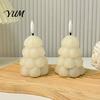 Christmas Party Table Centerpieces Tree Shaped Flameless LED Candles, Battery Operated Flickering Candle Themed Accent Lighting Light, Holiday Desktop