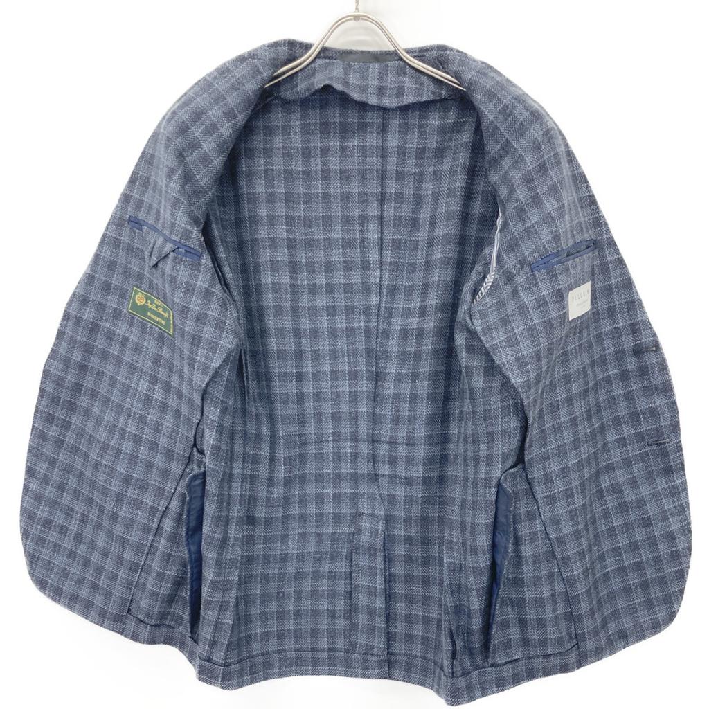 TOMORROWLAND PILGRIM [Excellent Condition] 61-07-21-07103 Wool Silk Linen Basket Cloth Single Breasted Tailored Jacket Jacket 46 NavyUsed