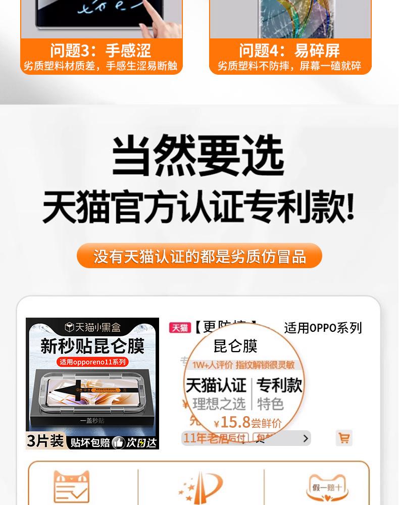 Applicable to opporeno11 tempered film reno11pro mobile phone film opporone11/1 new rone eleven o