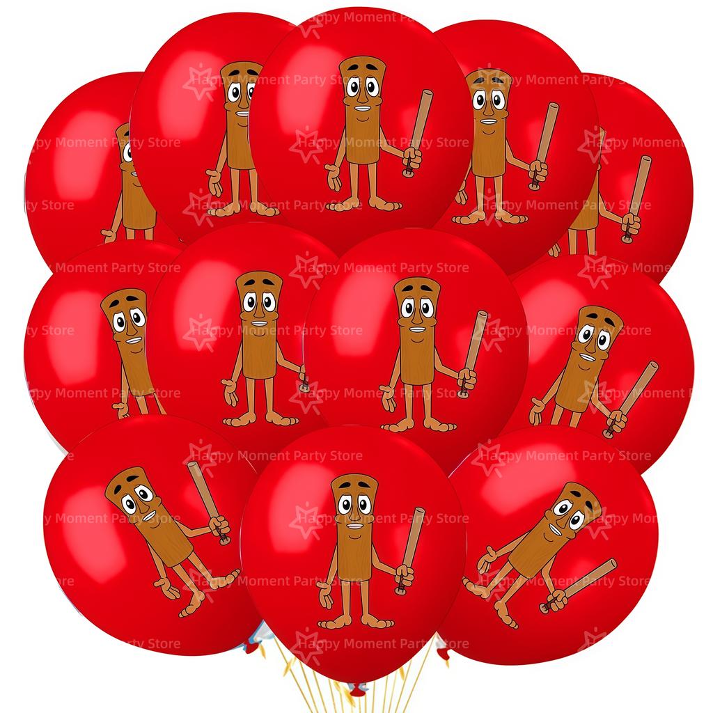 Italian Brainrot Birthday Party Decoration Tung Tung Tung Balloon Sahur Tralalo Foil Balloon Latex Balloon brainrot Party Favors