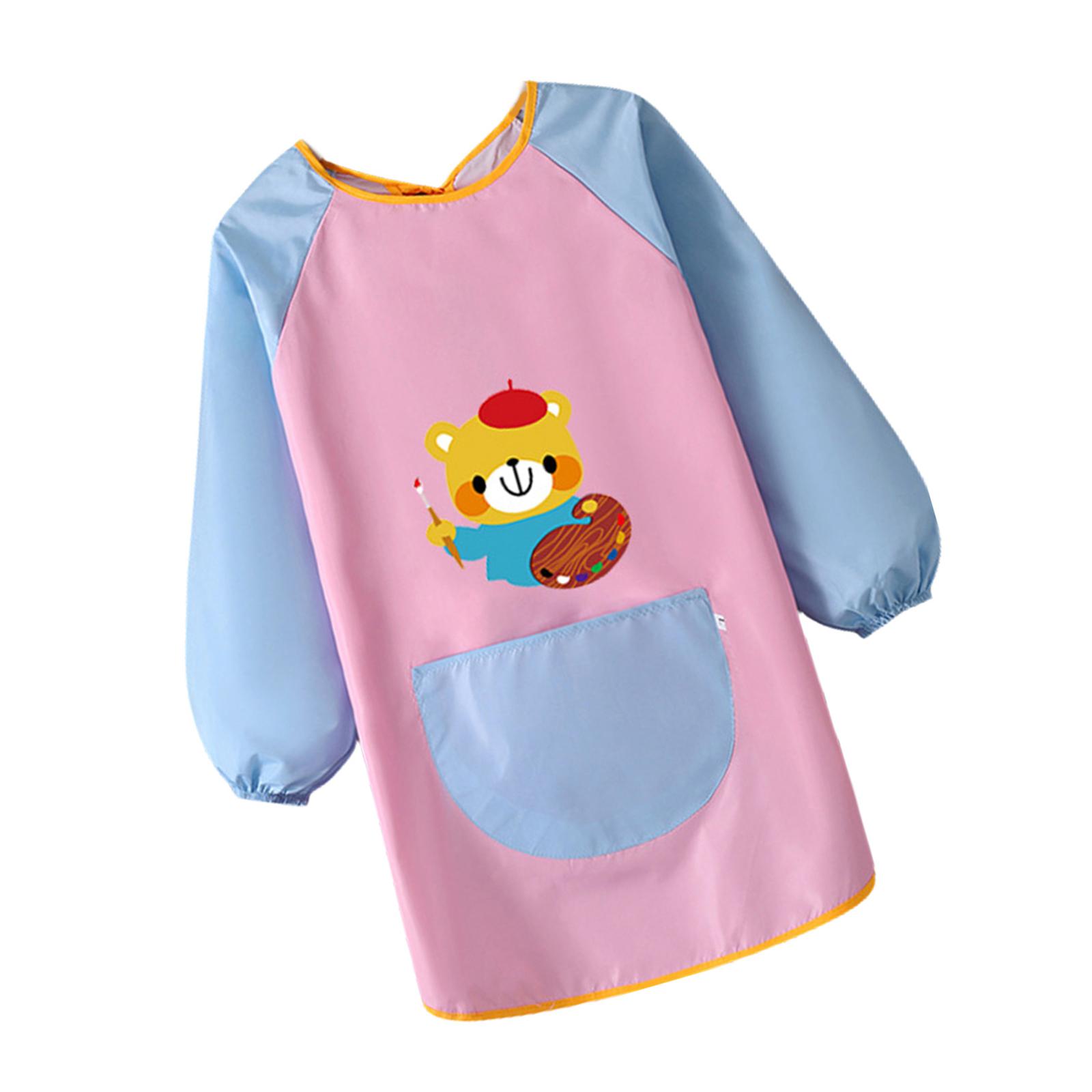 

Детский нагрудник для малышей в возрасте от 3 до 6 лет, водостойкий и устойчивый к пятнам, простой в уходе, из полиэстера, модный, цветной блок D