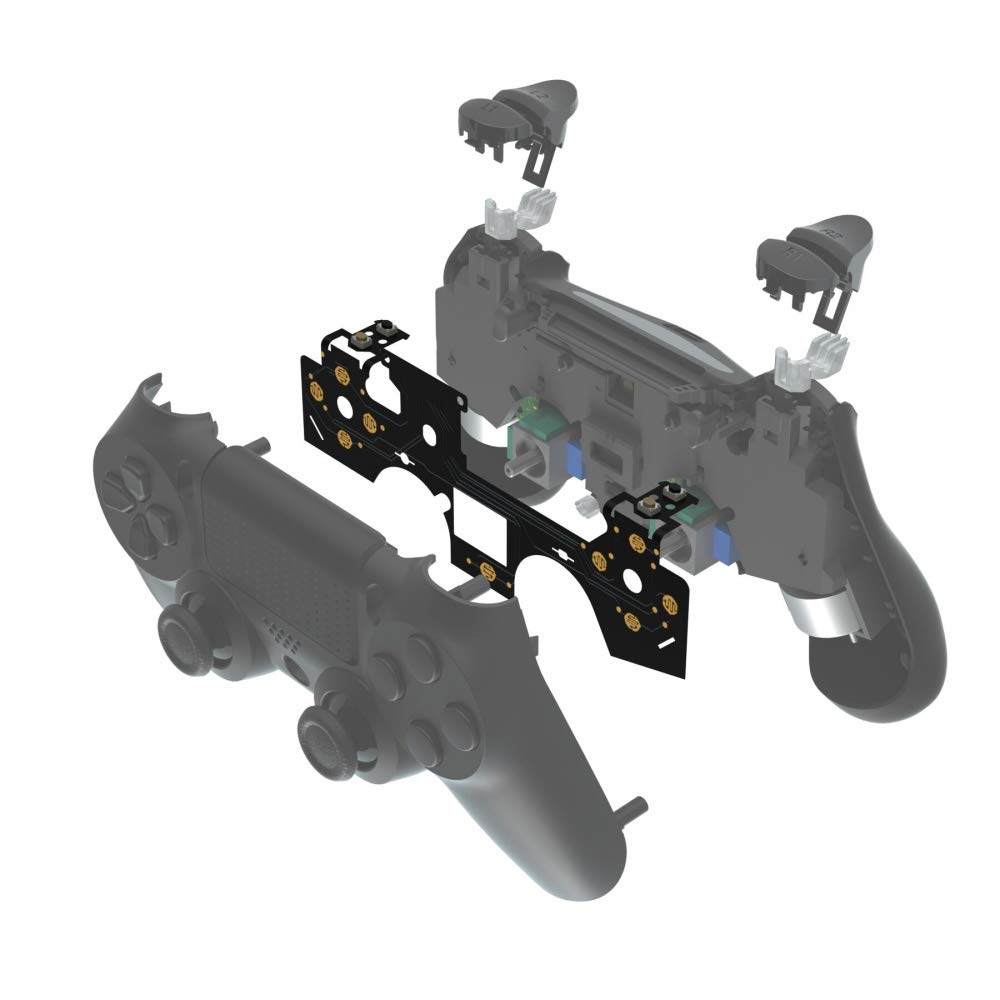 EXtremeRate Clicky Hair Trigger Kit pro PlayStation 4 CUH ZCT2 Ovladač Ramenní tlačítko Vlastní Flash Shot Trigger Stop Flex kabel pro PS4 Slim Pro