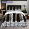 1PC Music, guitar Theme Bedding Quilt Set Quilt Cover Pillowcase Home Decoration Birthday Gift (1 * duvet cover + 2 * pillowcase, without core)