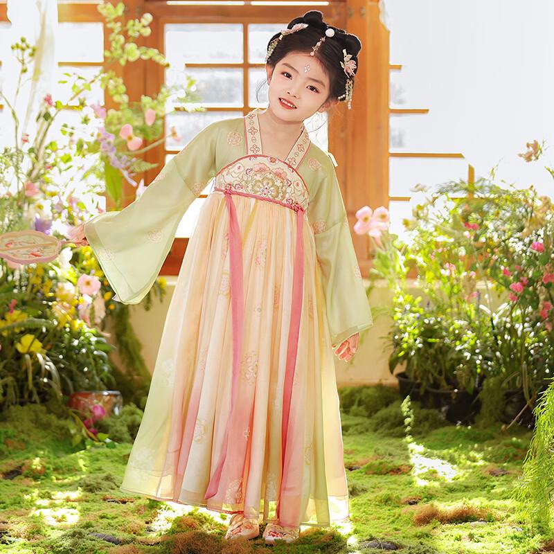 Anneyol Girls' Summer Chinese Style Hanfu Princess Dress