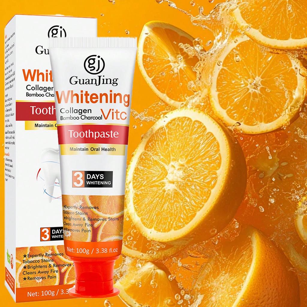 100g Vitamin C Toothpaste Mint Flavor for Teeth Whitening Stain Removal and Fresh Breath Oral Care