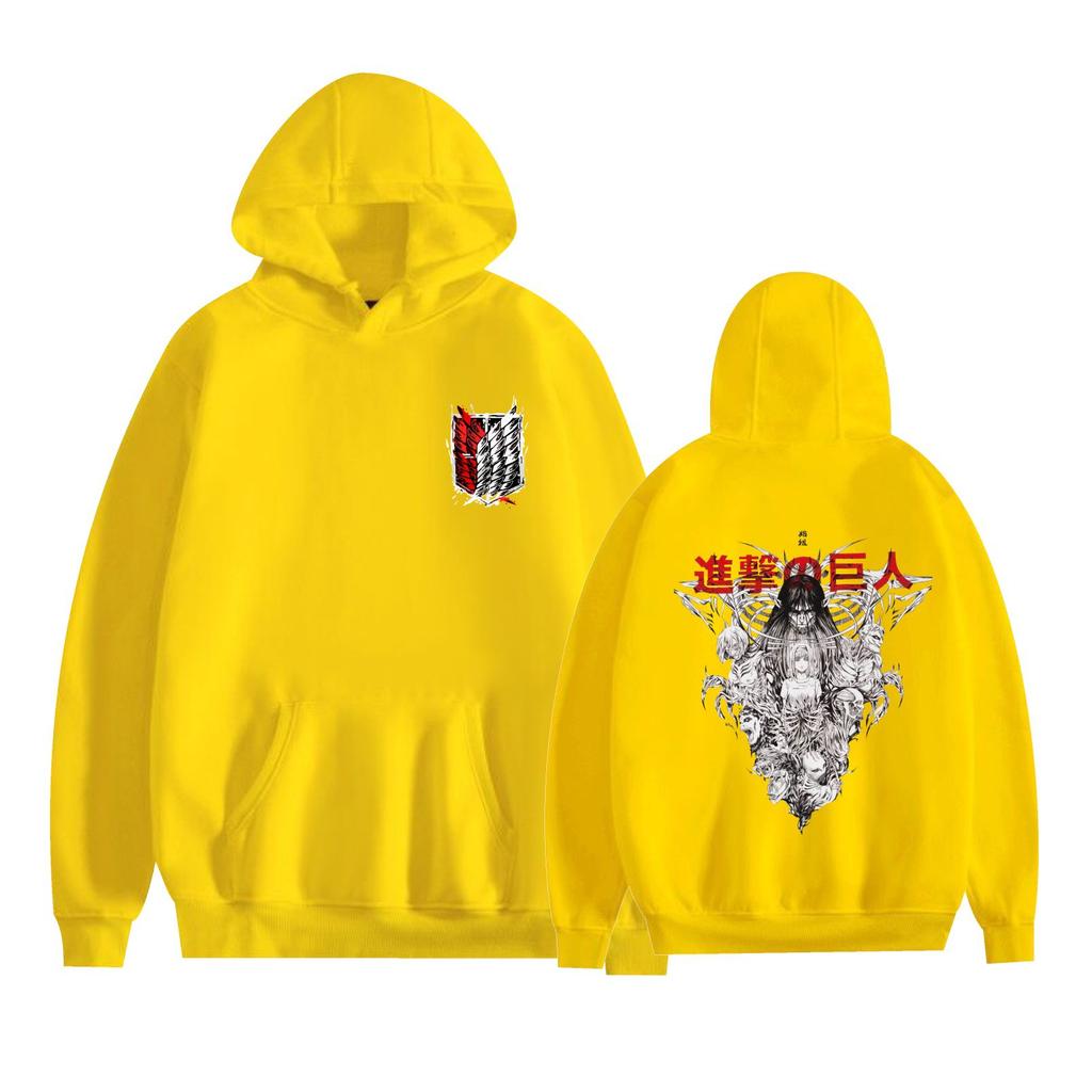 Men Women's Fleece Hooded Attack on Titan Anime Printed Spring Autumn Pullover Sweatshirt Fashion Hoodie Casual Hip Hop New Men Tracksuit Streetwear