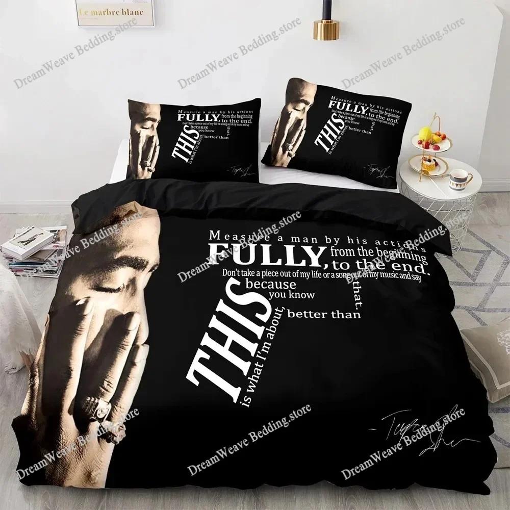 Bedding Set 3D Print Single Twin Full Queen King Size Tupac Amaru Shakur Bed Set Aldult Kid Bedroom Duvet Cover Sets Luxury Gift