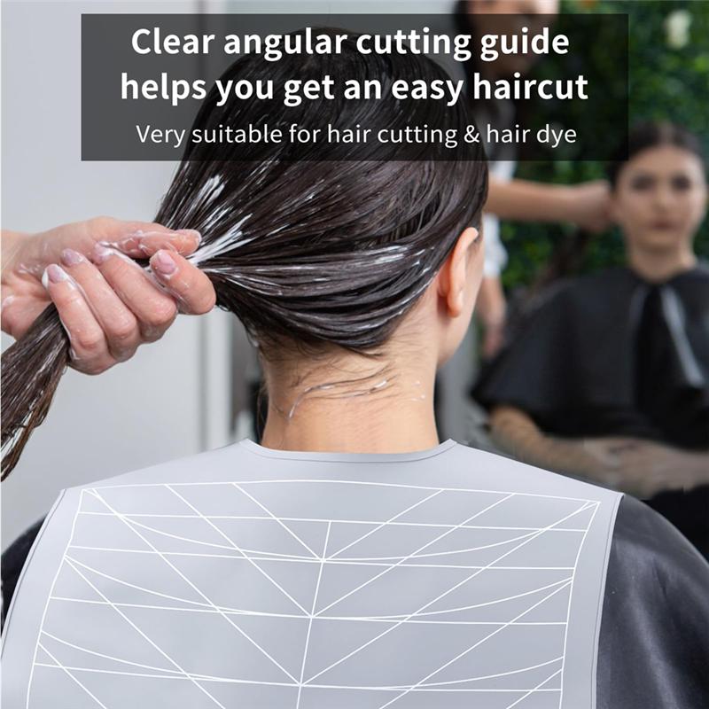 A65T-Streifen Haarschneideumhang 1 Stück Silikon Wasserdicht Schneidekragen Salon Friseur Haarschneideunterlage
