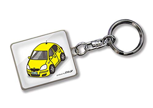 

MKJP Custom Keychain Toyota Vitz NSP13 Late Model Base: Белый цвет автомобиля: желтый