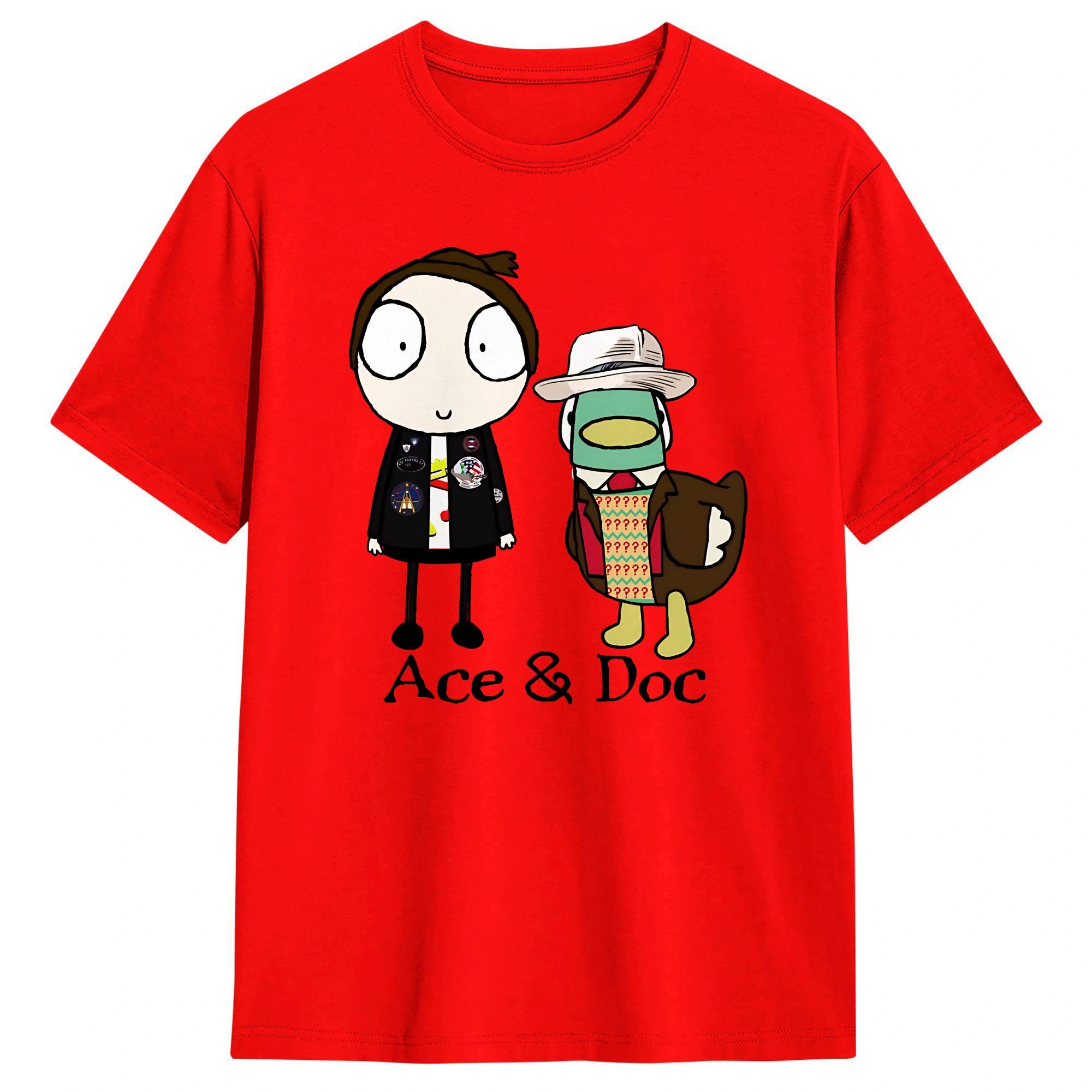 Unisex Womens Sarah and Duck christmas celebration T Shirt  Pure Cotton Tops Funny Short Sleeve Crewneck Tee Shirt S