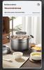 Supor Multi-Purpose 304 Stainless Steel Steamer Pot with Thickened Composite Bottom, 22/24cm - Ideal for Fish and Soup.