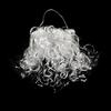 Santa Claus Beard Curly Fluffy Costume Adults/Kids Christmas Performance Santa Fake White Handlebar Mustache for Cosplay Party