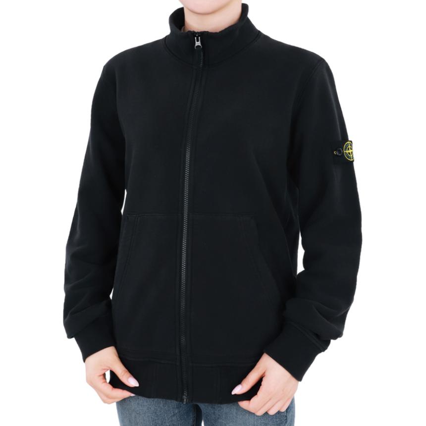 STONE ISLAND Jacke Kinder Einfarbig Reißverschluss Logo Langarm Kinderjacken Schwarz 791661120-V0029