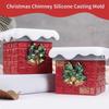 Christmas Silicone Mold Silicone Crafting Mold For Snow-Capped Chimney Heat-Resistant Easy Release Mould For Art Project Making