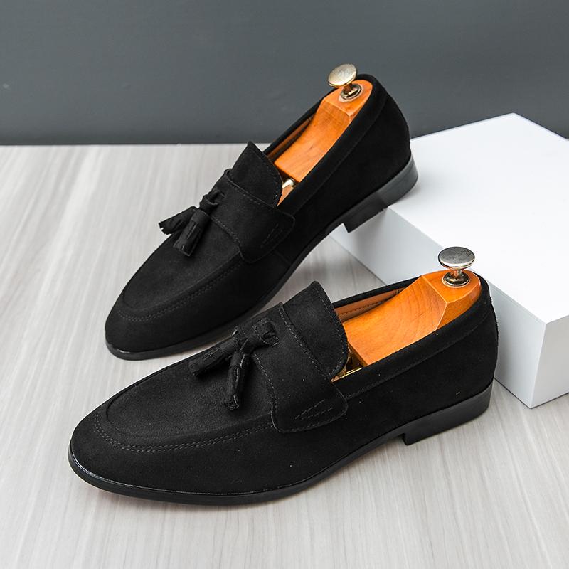 Seasons Men Business Fringed Shoes British Casual One-foot Lightweight Breathable Fashionable Loafers Banquet Shoes Sizes 38-46