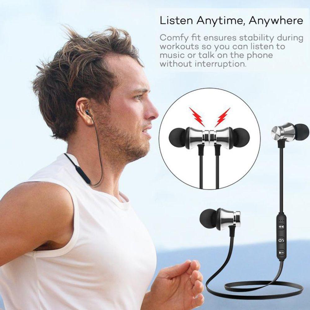 Neckband Handsfree Music Headset Magnetic Sport Earbuds Hanging Neck Wireless Bluetooth Earphone