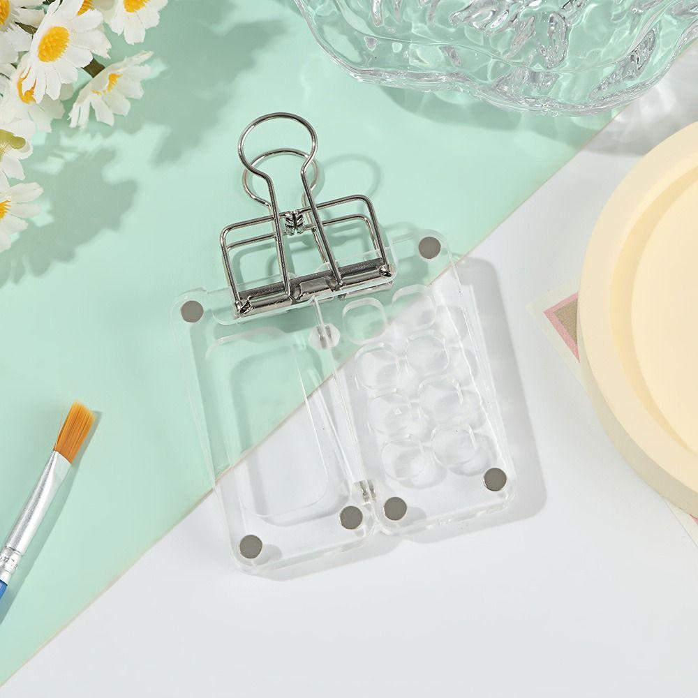 Acrylic Paint Pigment Box Magnetic Travel Painting Tray Portable Watercolor Paint Palette  Student