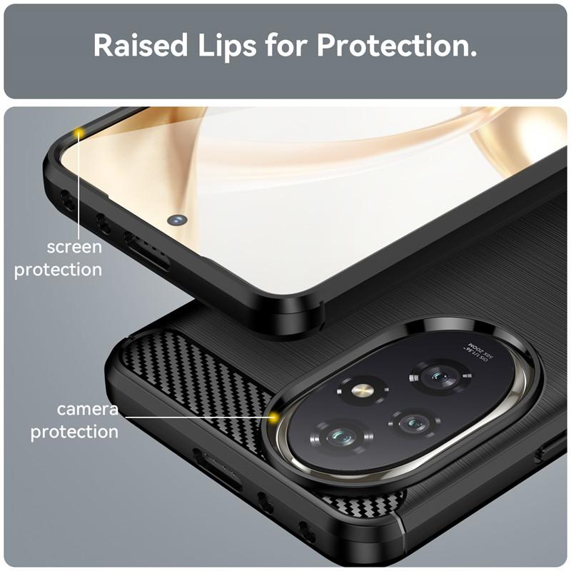 For Honor 200 Case For Honor 200 Cover Bumper Luxury Shockproof Silicone Brushed TPU Protective Phone Back Cover For Honor 200
