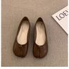 Women Cozy Leather Flats Split Hoof Toe Loafers Femme Mary Jeans Mocasines Ladies Ballerina Shoe