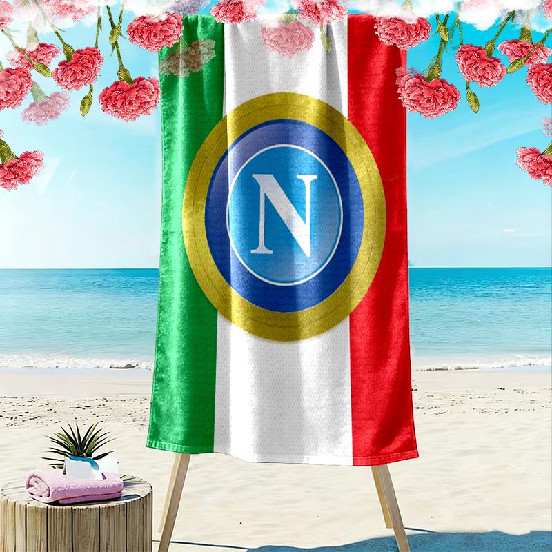 Ręcznik plażowy z nadrukiem Napoli, Duży miękki szybkoschnący ręcznik na plażę, kemping, basen