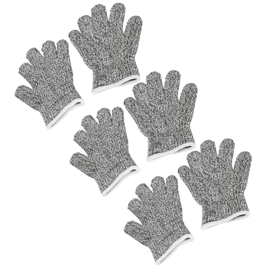 3 Pairs Cut Resistant Gloves Children Gardening Outdoor Activities Cut Proof Work Gloves